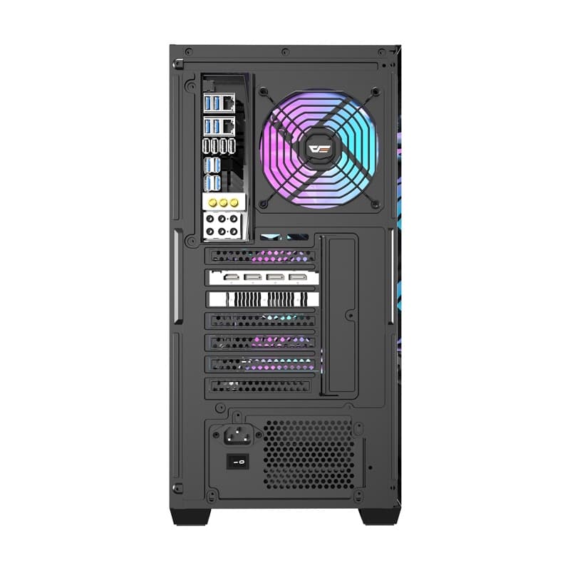 Darkflash DS900WD računalniško ohišje (črno) + 4 ventilatorji 8