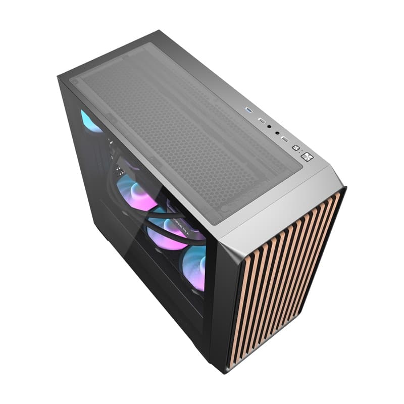 Darkflash DS900WD računalniško ohišje (črno) + 4 ventilatorji 4
