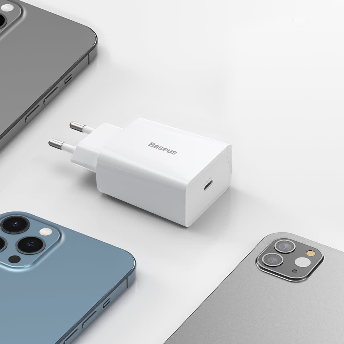 Baseus Mini Quick Charger USB-C PD, 20W (bel) 7