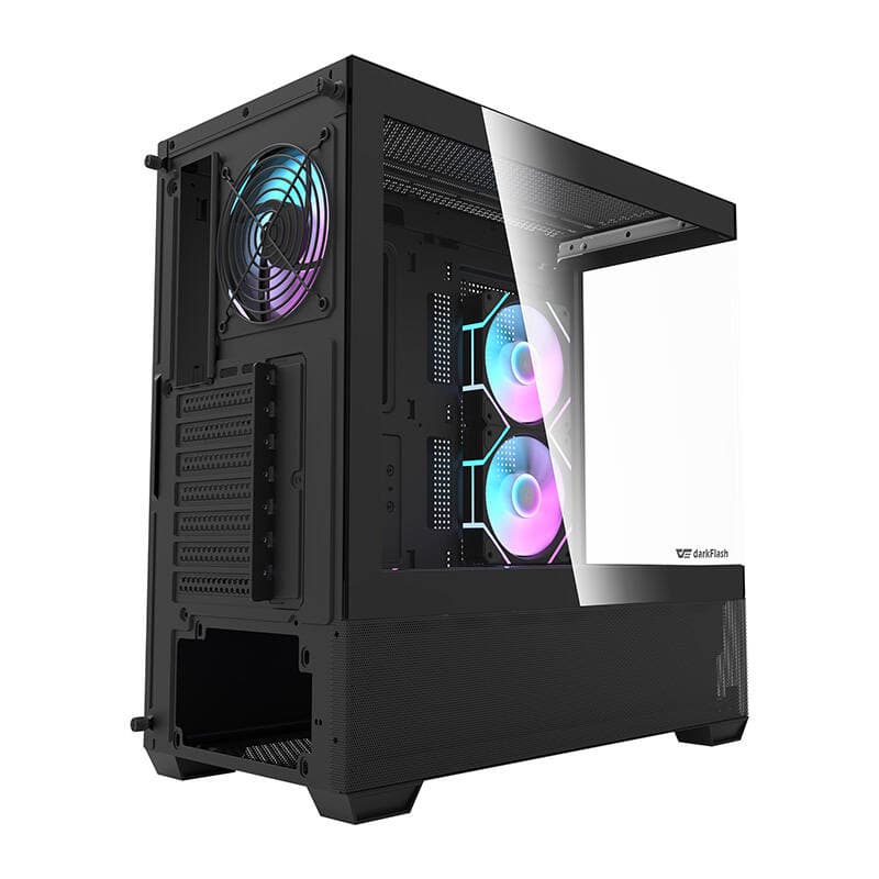 Računalniška ohišje Darkflash DS900 AIR (črno) + 6 ARGB ventilatorjev 6
