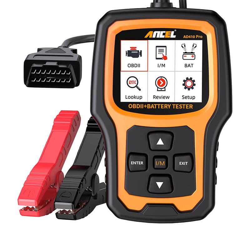 Ancel AD410 PRO: OBD2 skener in tester akumulatorjev 2v1 2