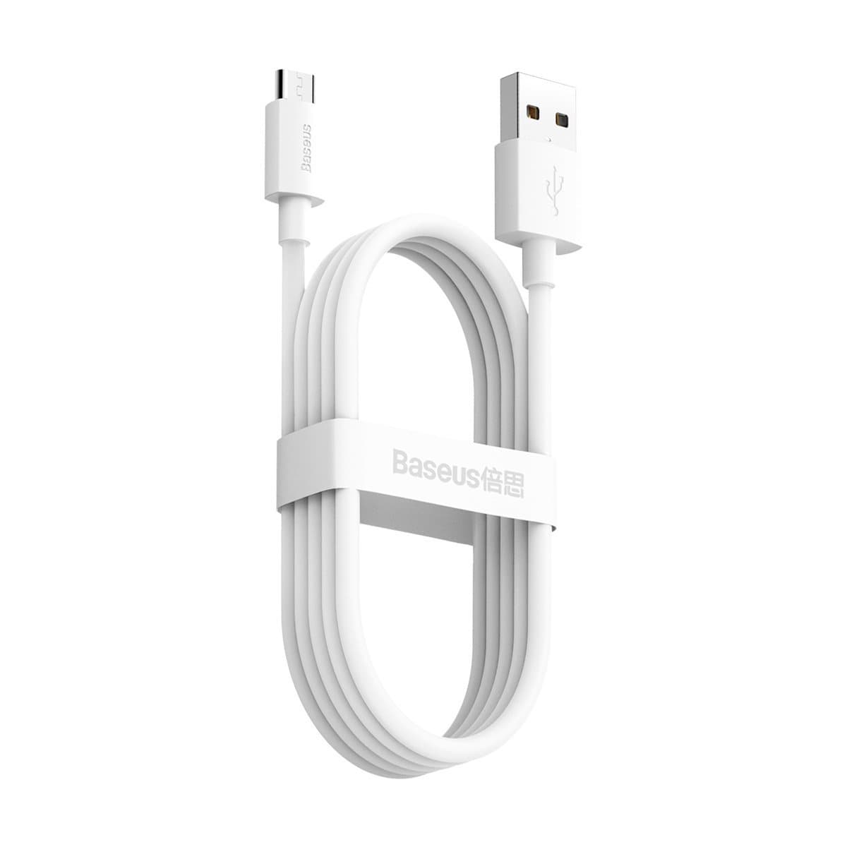 Baseus USB na Micro USB polnilni kabel 1.5m, 2.1A (2 kosa/set), bel 5