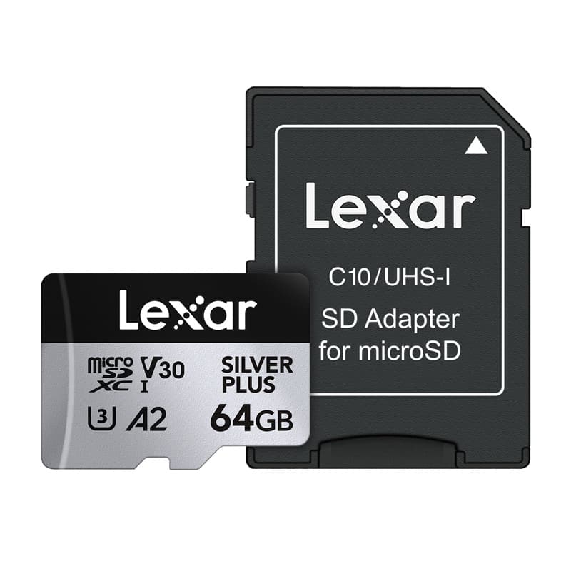 Lexar High-Performance Silver Plus microSDXC 64GB + adapter