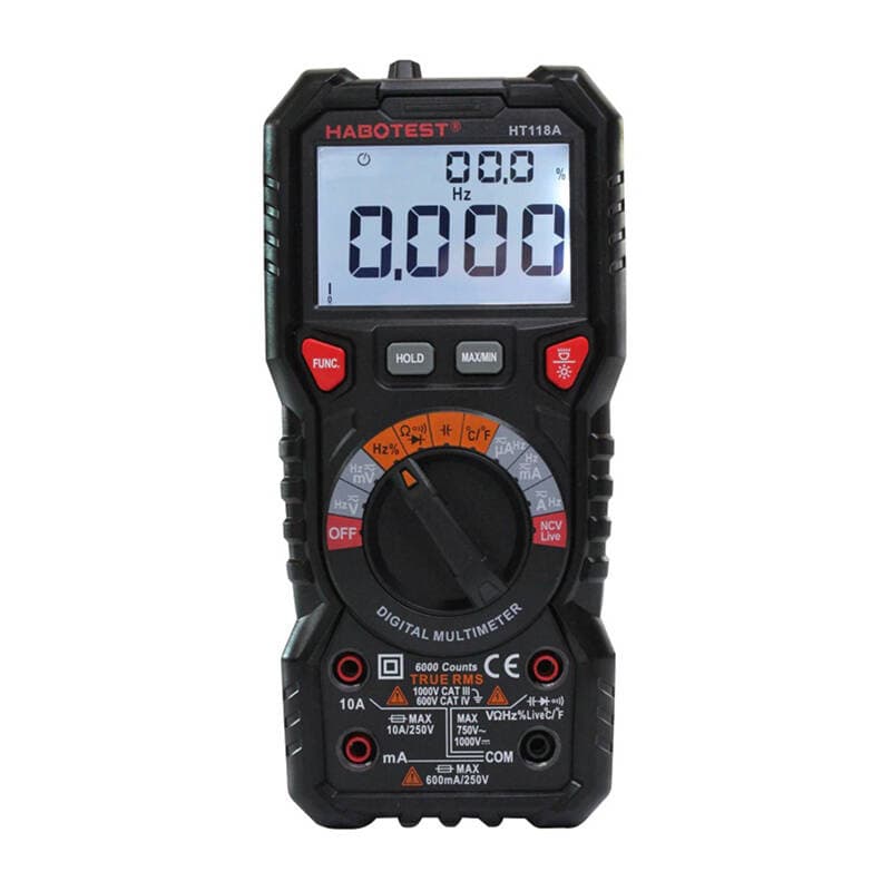 Habotest HT118A: Digitalni multimeter z LED svetilko, True RMS, NCV