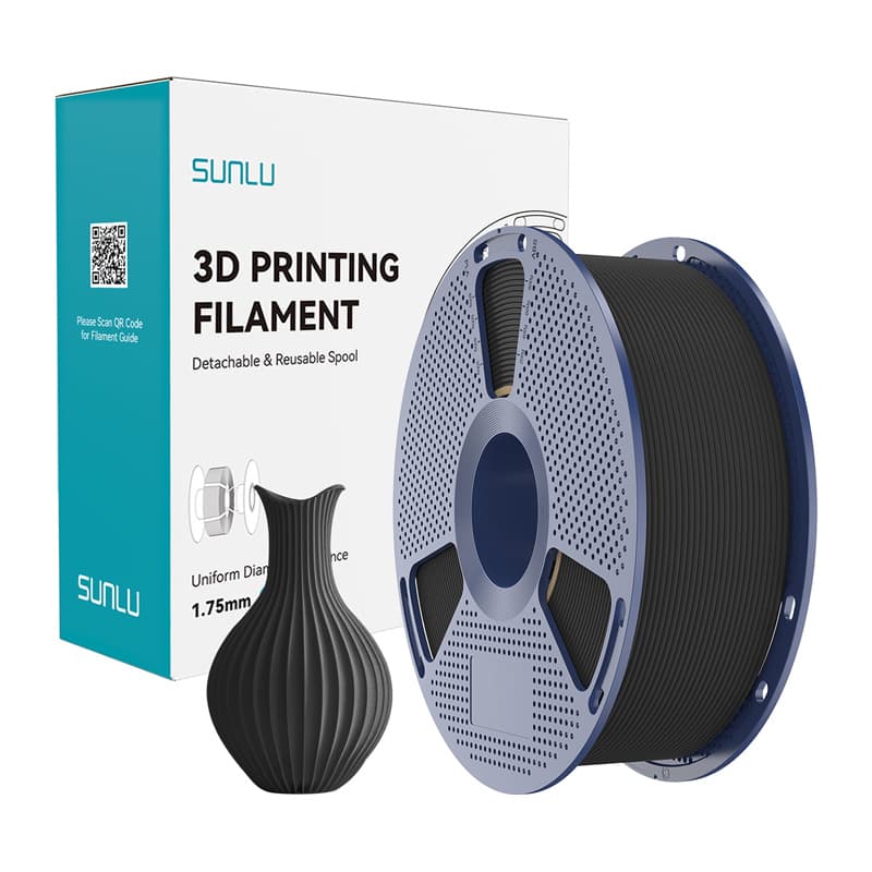 3D tiskalna nitka Sunlu PLA Classic Black, 1.75mm, 1KG