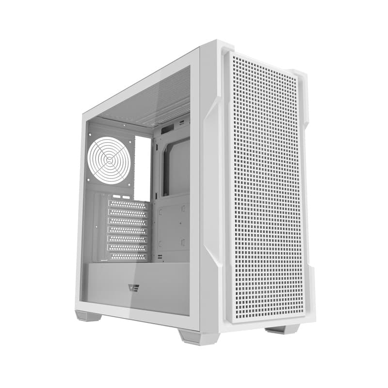 Darkflash DS900 Mesh računalniško ohišje brez ventilatorjev (Bela)