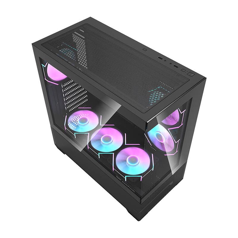 Računalniška ohišje Darkflash DS900 AIR (črno) + 6 ARGB ventilatorjev 7