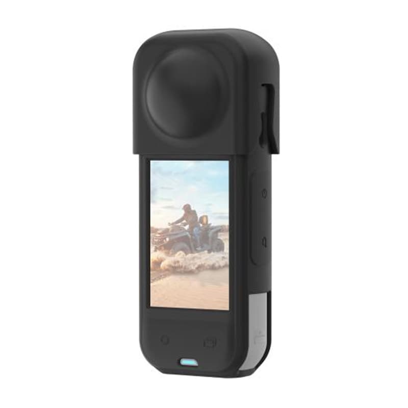 PULUZ silikonska ovitek z zaščito objektiva za Insta360 X5 (črna)