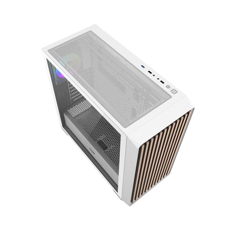 Računalniško ohišje Darkflash DS900WD ATX, belo + 4 ventilatorji 4