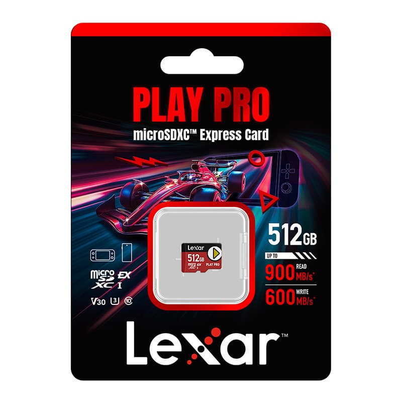 Pomnilniška kartica Lexar PLAY Pro microSD Express 7.1 512GB 5