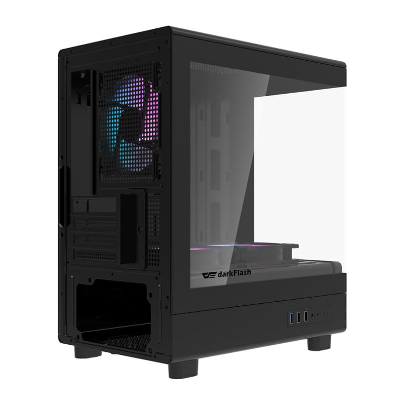 Ohišje za računalnik Darkflash DB330M + 3x Ventilator (Črna) 6
