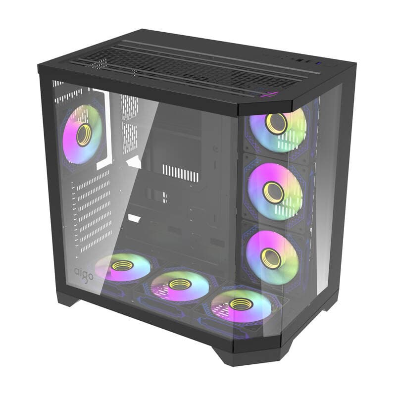 Računalniško ohišje darkFlash FT418 PRO (črno) + 7 aRGB ventilatorjev 8