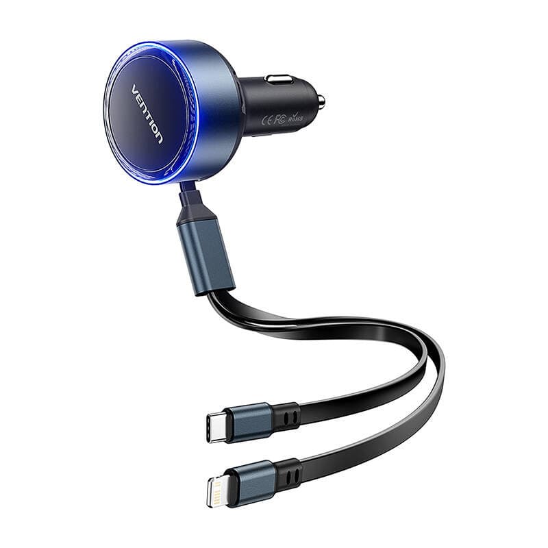 Vention FFOB0 avtomobilski polnilnik USB-C + kabel USB-C/Lightning 30W 3