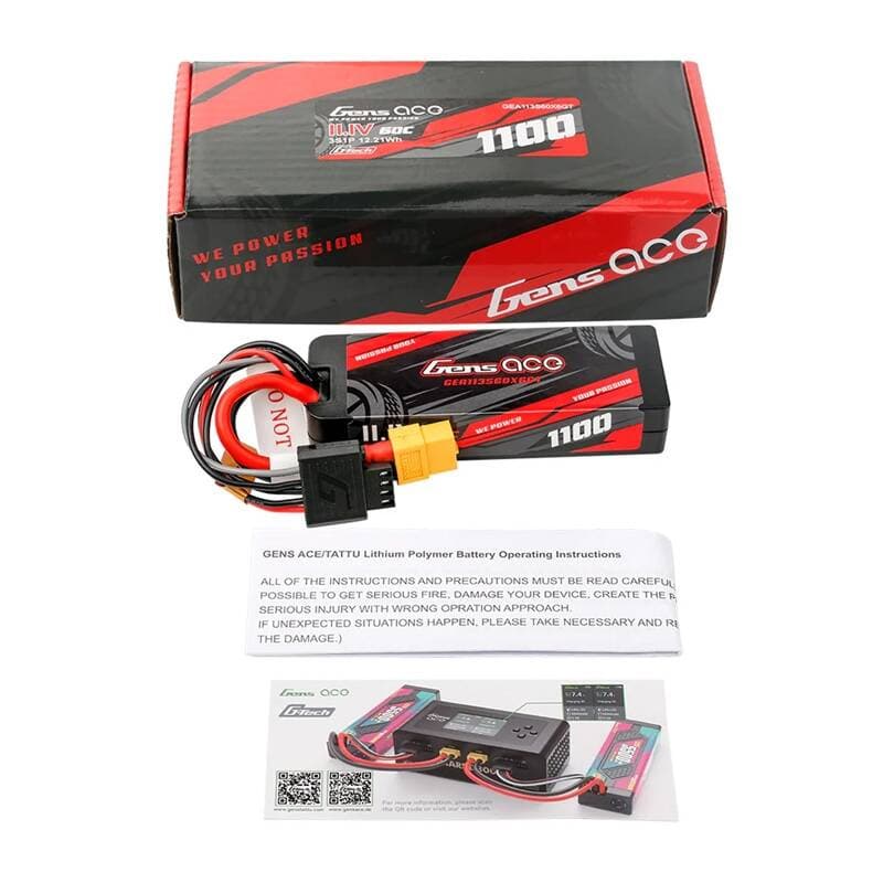 Lipo Gens ace G-Tech Baterija 1100mAh 11.1V 3S1P 60C XT60 5