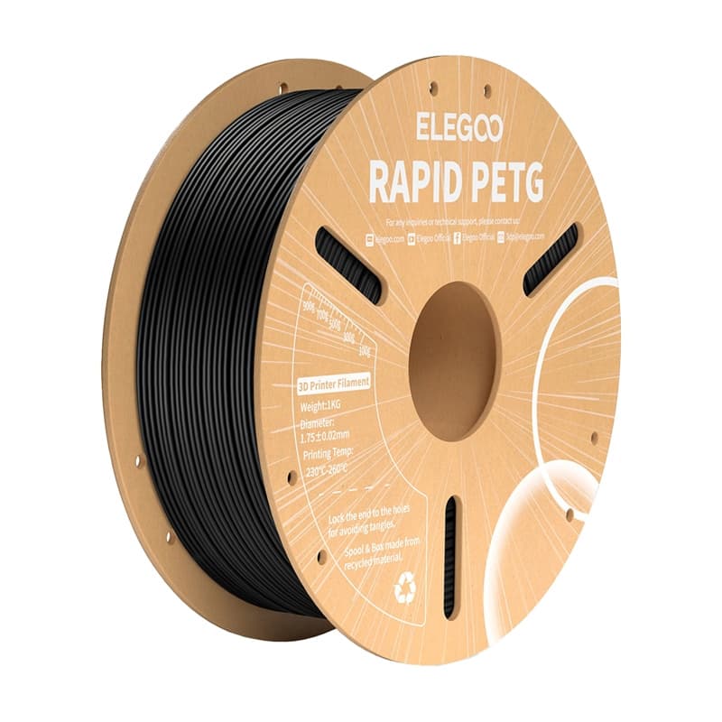 ELEGOO Rapid PETG Filament Black 1.75 mm | Za hitro tiskanje