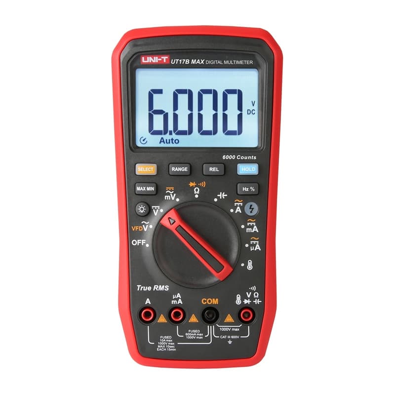 UNI-T UT17B MAX: Digitalni multimeter, True RMS, -55-500°C