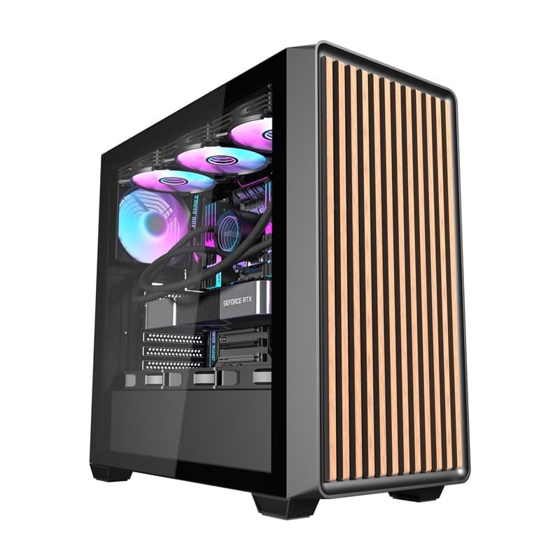 Darkflash DS900WD računalniško ohišje (črno) + 4 ventilatorji