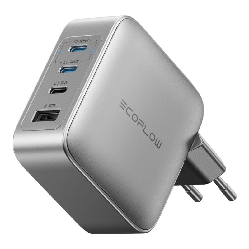 EcoFlow RAPID Pro 140W polnilnik, 3xUSB-C, 1xUSB-A, GaN