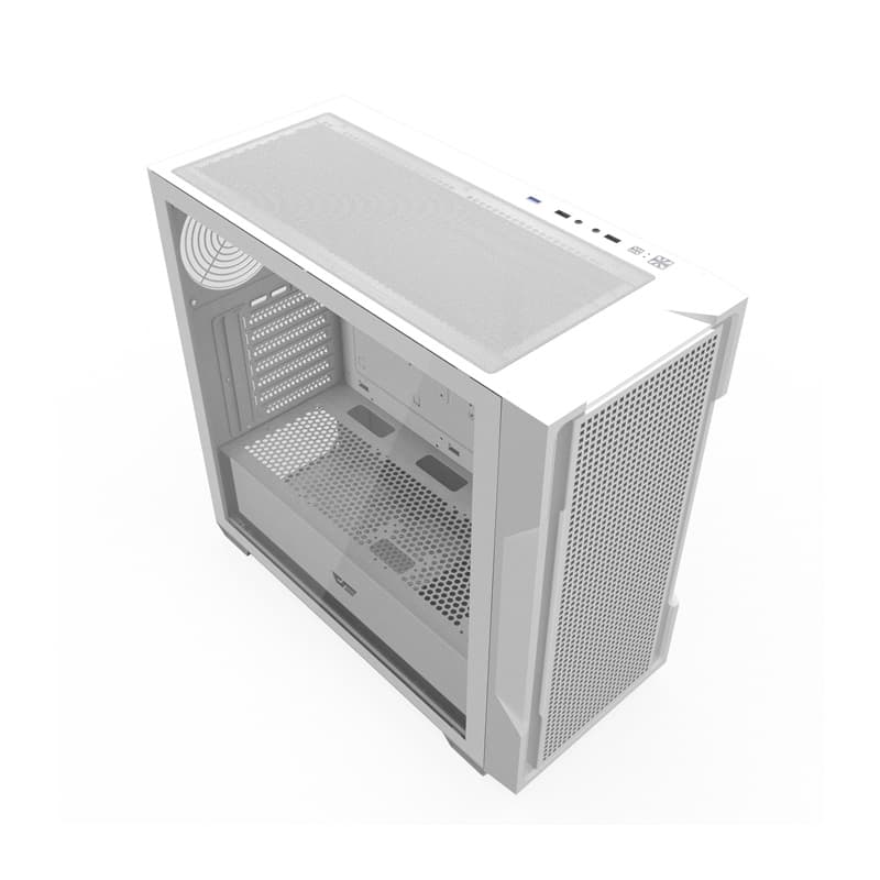 Darkflash DS900 Mesh računalniško ohišje brez ventilatorjev (Bela) 4