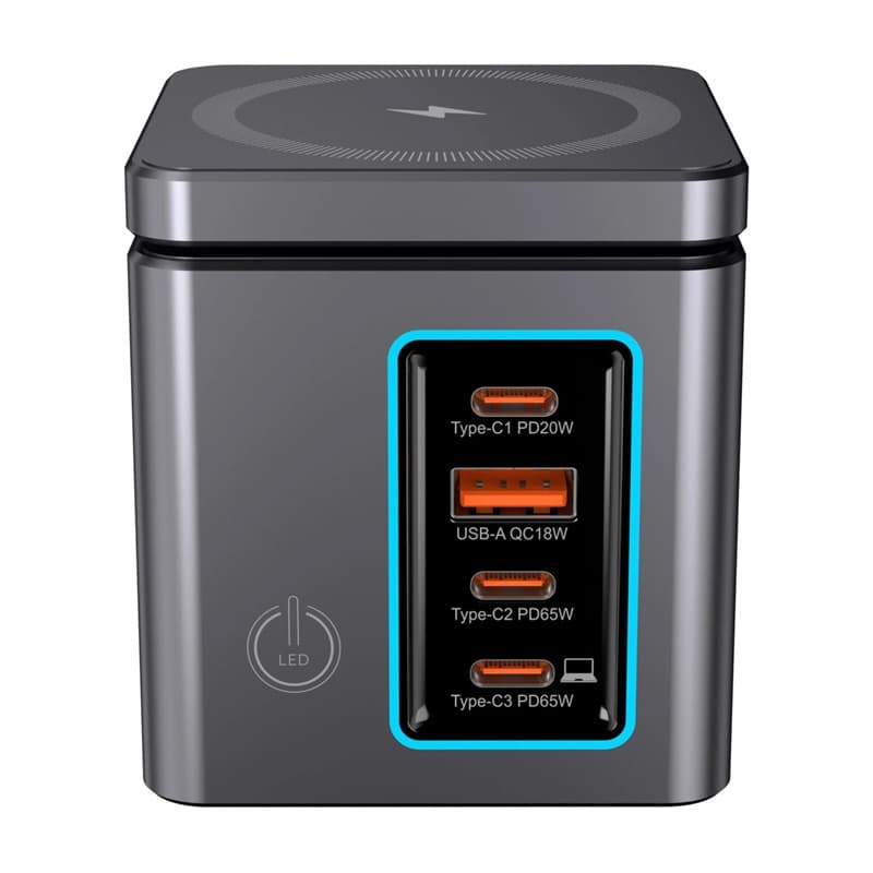 Omrežni polnilnik Blitzwolf BW-i113 GaN, 4 vrata (3xUSB-C, 1xUSB-A), 105W 3