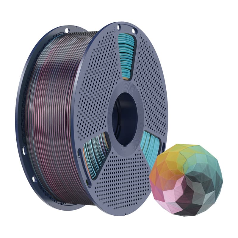 Sunlu PLA+ Silk Štiri-barvni filament (rdeče-rumeno-zeleno-črna) 2