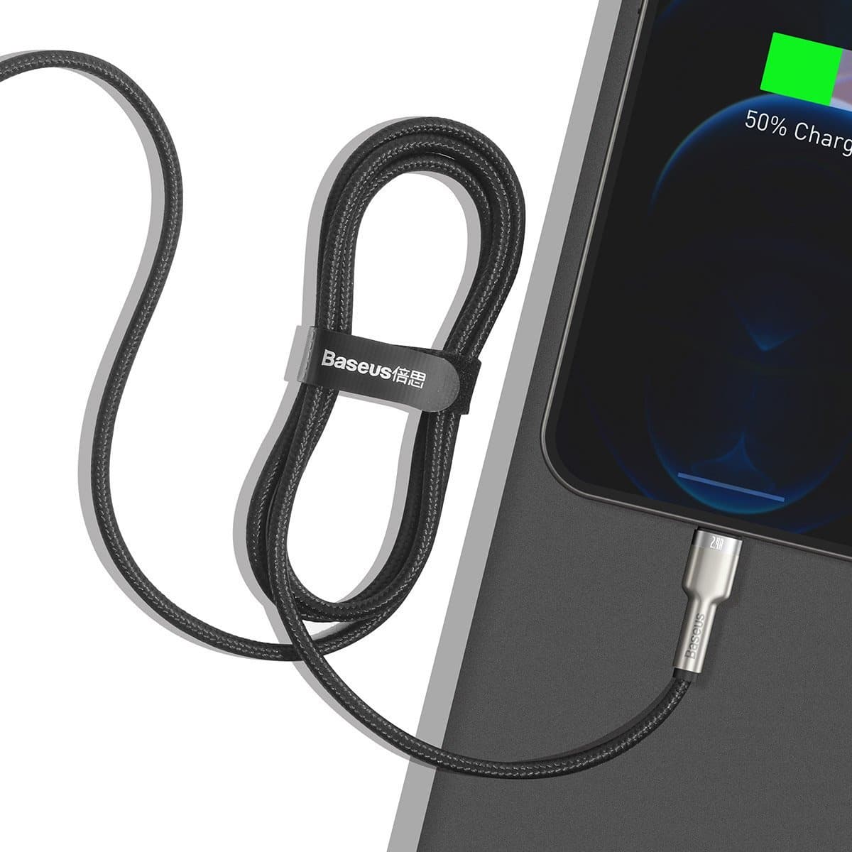 Baseus Cafule Kabel USB za Lightning, 2.4A, 1m (črn) 5