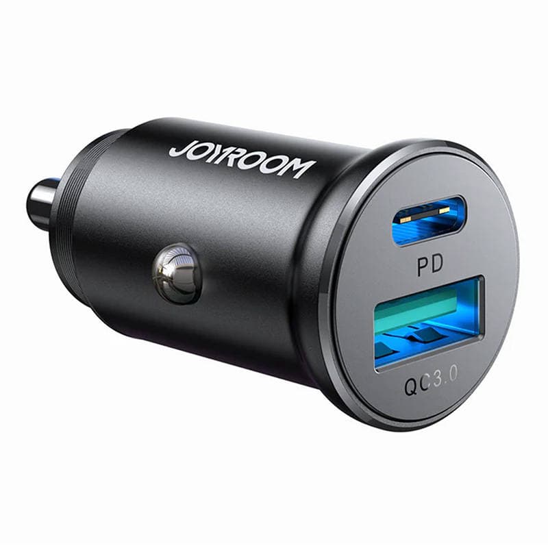 Avtomobilski polnilnik Joyroom JR-CCN05, USB-A + USB-C, 30W