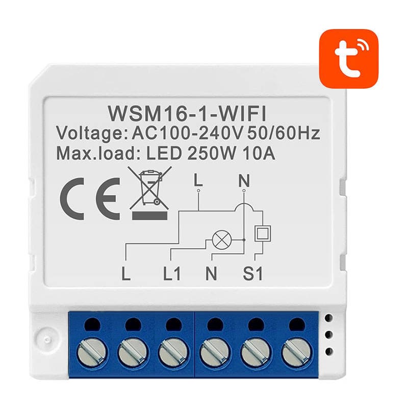 Pametni modul WiFi Avatto WSM16-W1 TUYA (1-kanalni)