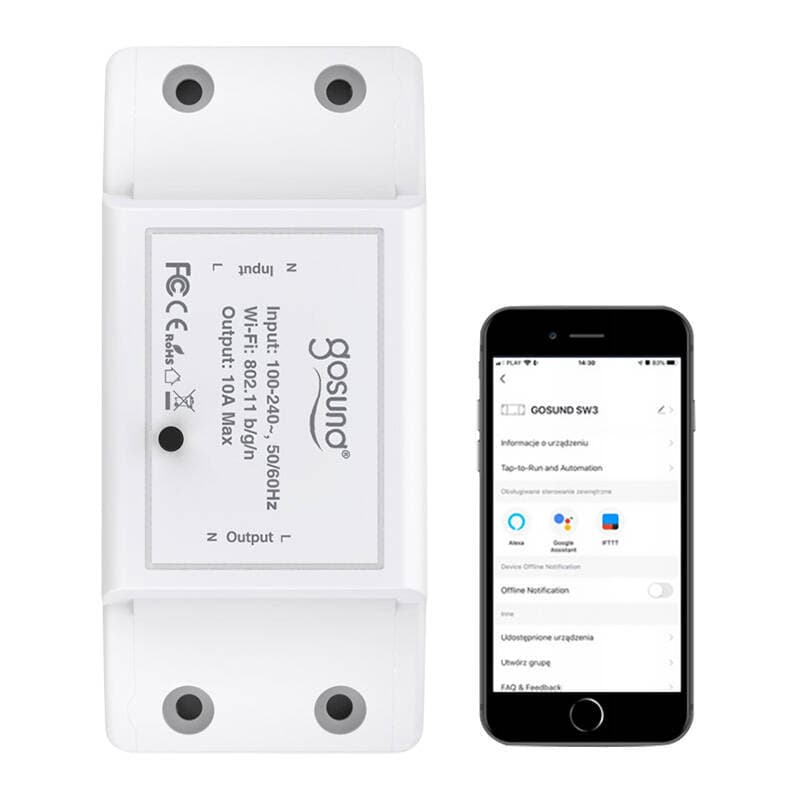 Pametno stikalo Gosund SW3 WiFi, Tuya 4