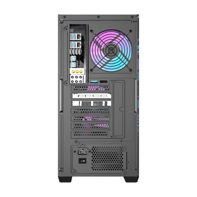 Darkflash DS900WS računalniško ohišje (črno) + 4 ventilatorji 5