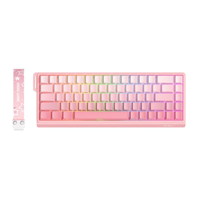 ONIKUMA G69 mehanska tipkovnica (roza, QWERTY), 68 tipk, e-šport 5