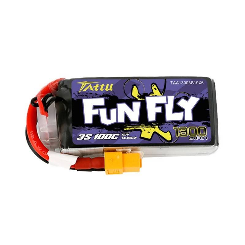 Baterija Tattu Funfly 1300mAh 11,1V 100C 3S1P XT60