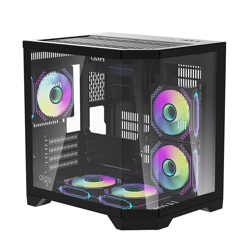 Računalniško ohišje darkFlash FT350 (črno) + 5 aRGB ventilatorjev 8