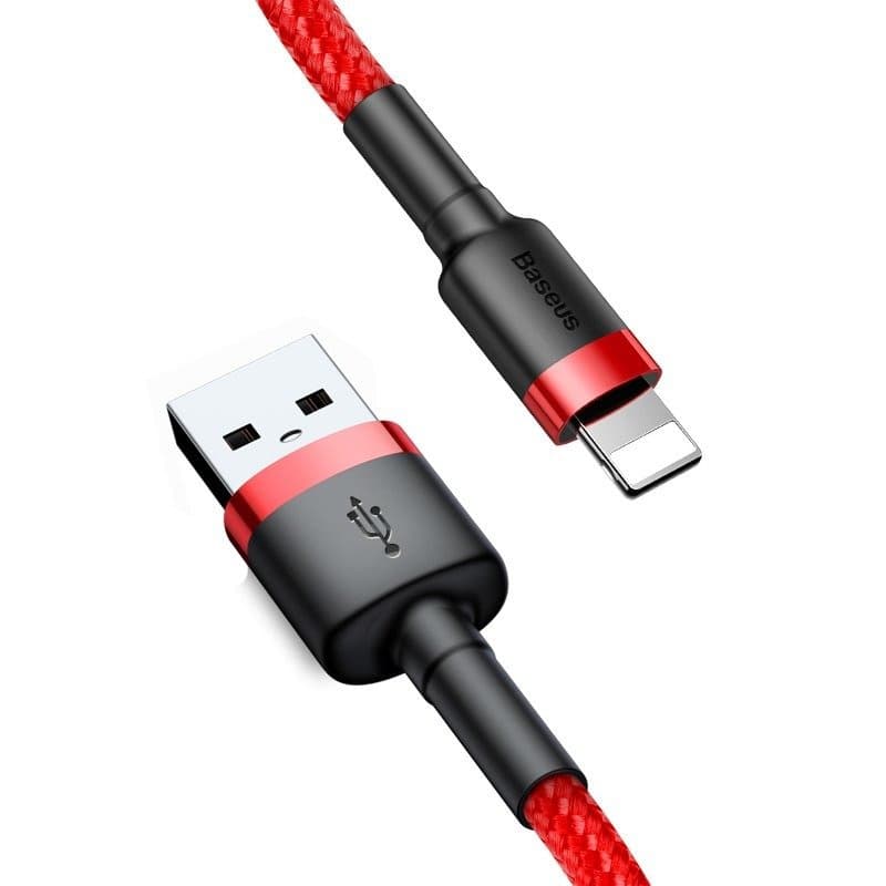 Baseus Cafule USB Lightning kabel 2.4A, 1m (črna + rdeča) 2