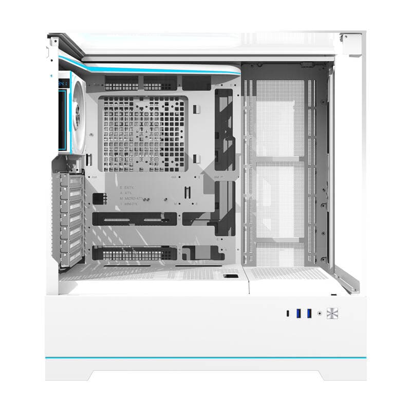 Računalniško ohišje Darkflash DY450 PRO (belo) + 1 ventilator 6