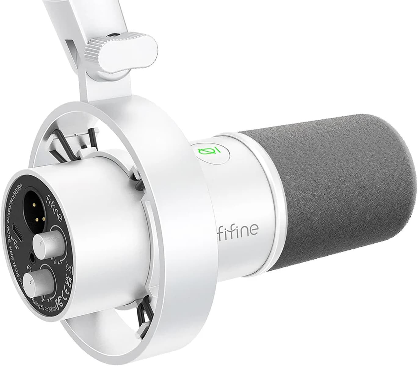 Dinamični mikrofon Fifine K688W (bel) USB/XLR