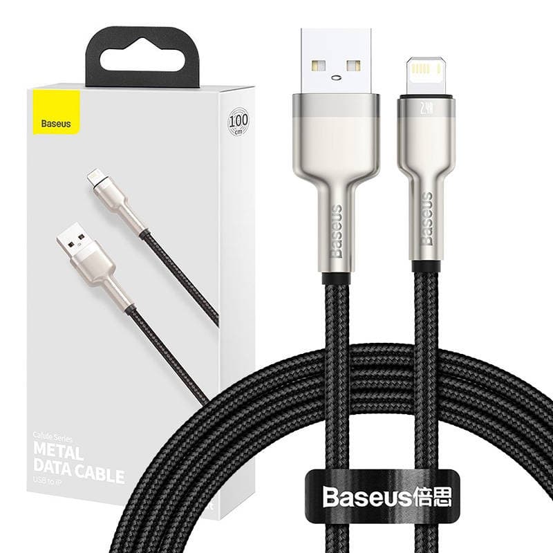 Baseus Cafule Kabel USB za Lightning, 2.4A, 1m (črn)