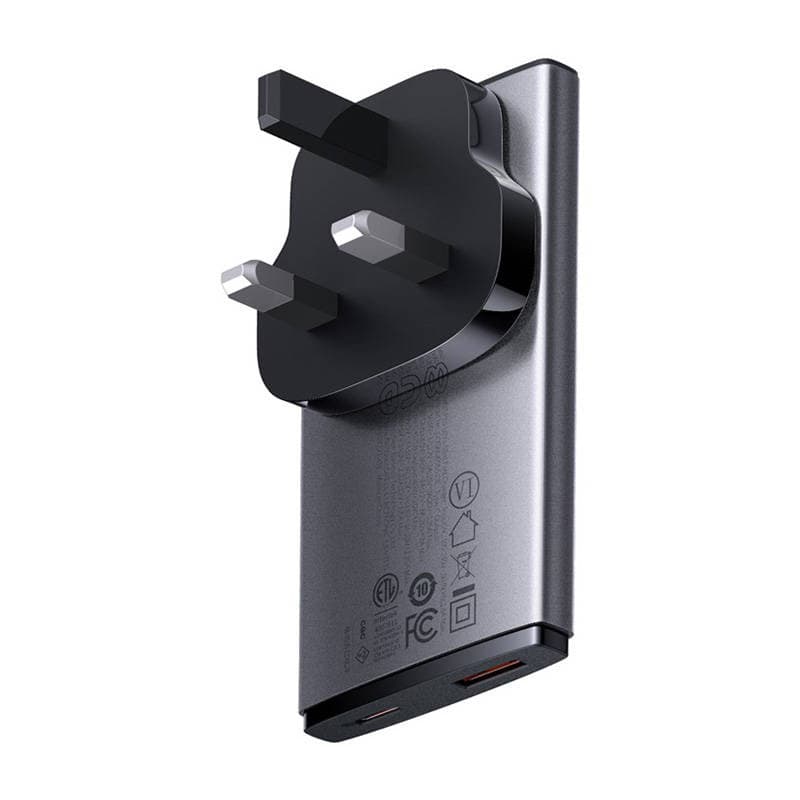 Baseus GaN5 omrežni polnilnik 65W, 1x USB-C, 1x USB-A 4