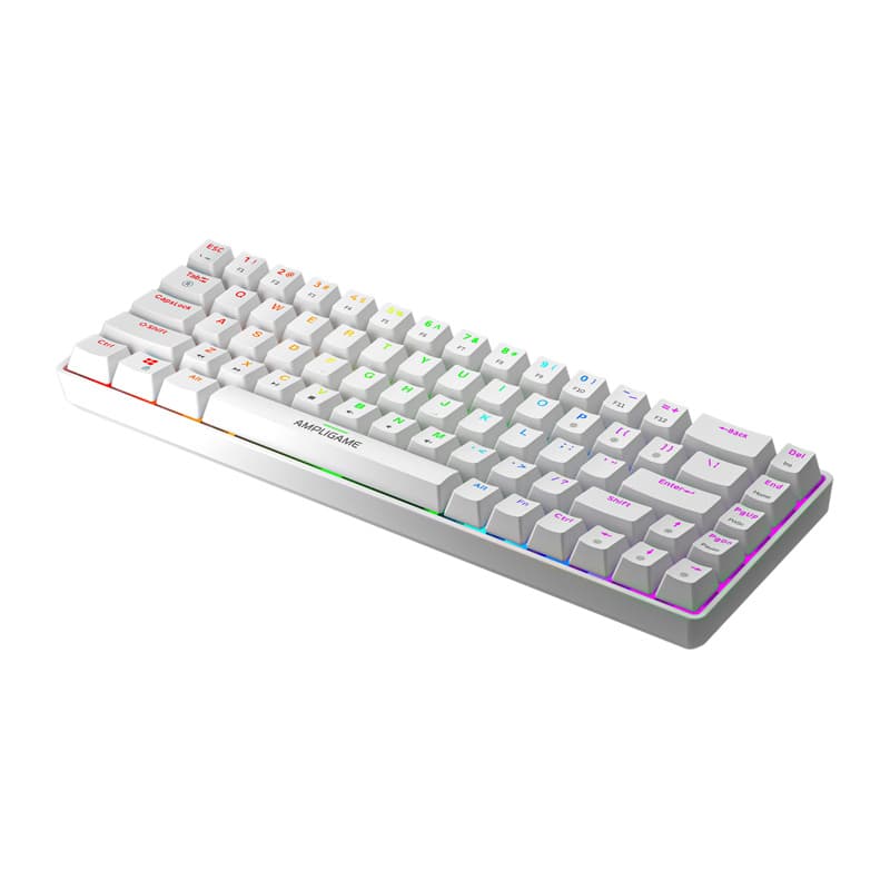 Fifine GK1W mehanska tipkovnica, 65% RGB (bel) 4