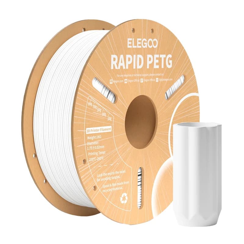 ELEGOO Rapid PETG Filament White 1.75 mm | Za hitro tiskanje 2