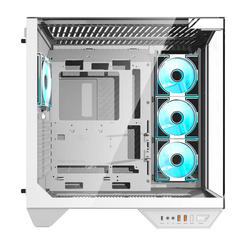 Računalniško ohišje Darkflash DY470 (belo) + 4 ventilatorji 2