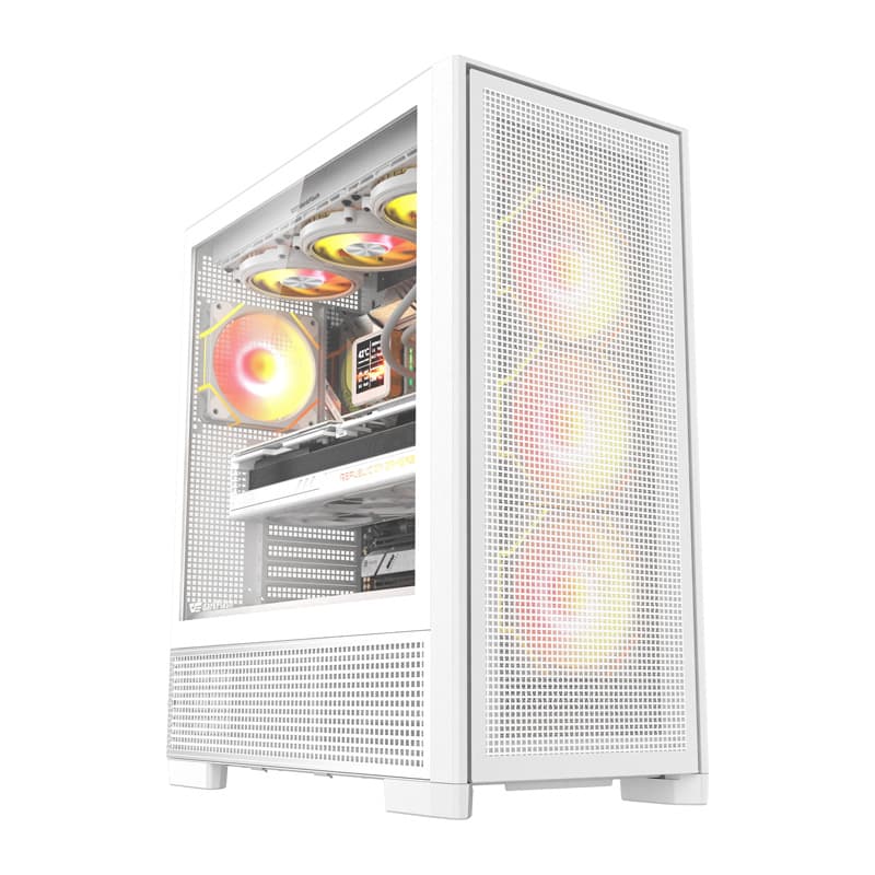 Računalniško ohišje DarkFlash AIRNOVA (belo) + 3 ventilatorji