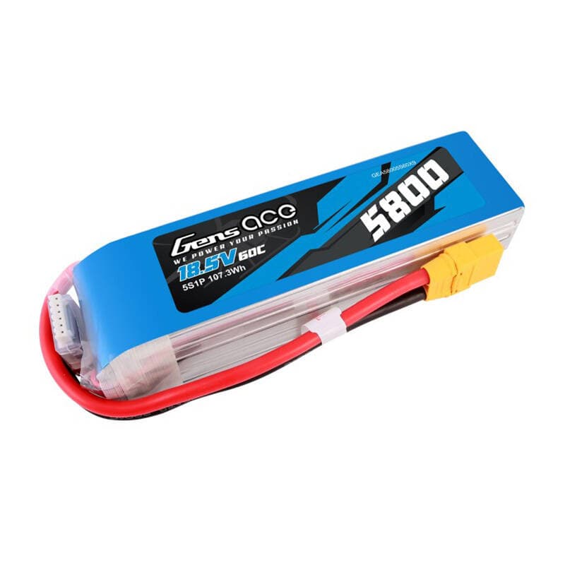 Gens ace 5800mAh 60C 18.5V 5S1P Lipo baterija s XT90