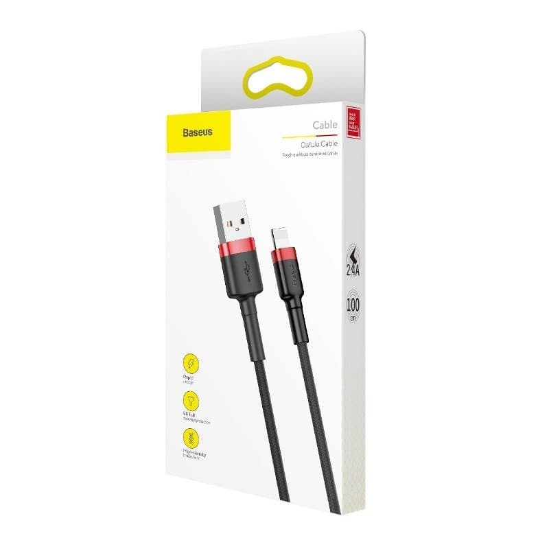 Baseus Cafule USB Lightning kabel 1.5A, 2m (črn+rdeč) 6