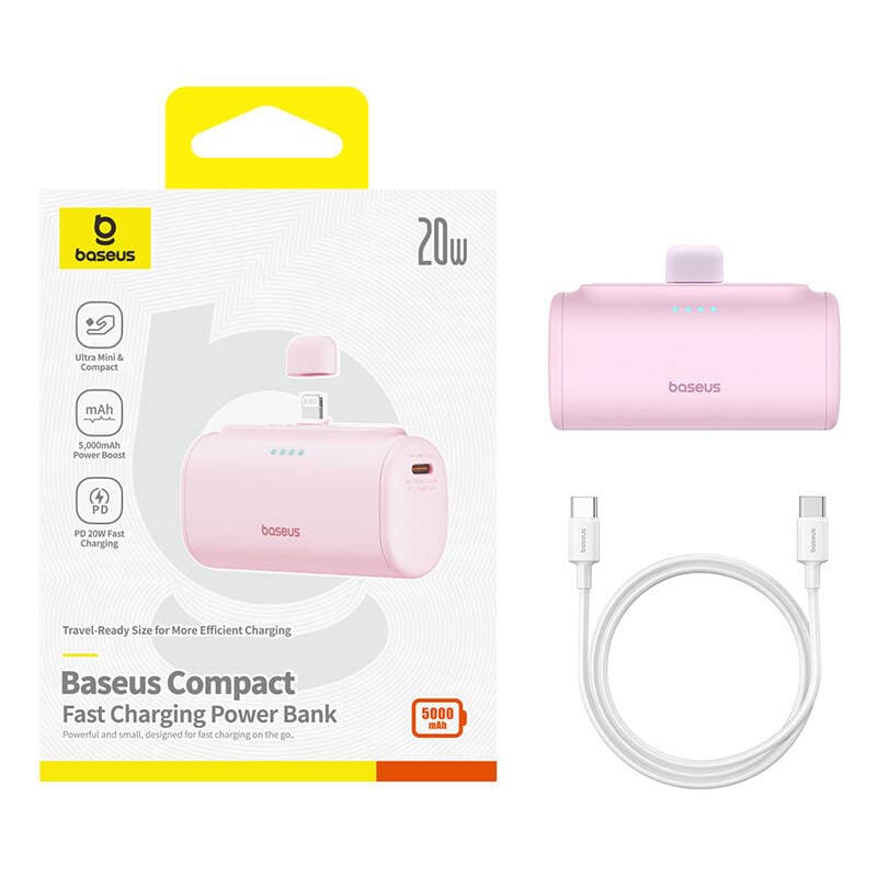 Baseus OS Compact IP Powerbank 5000mAh 20W (roza) 6