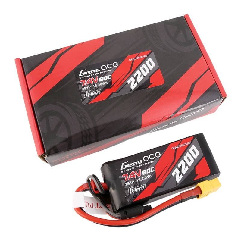 GensAce G-Tech LiPo baterija 2200mAh 7.4V 60C 2S1P XT60 5