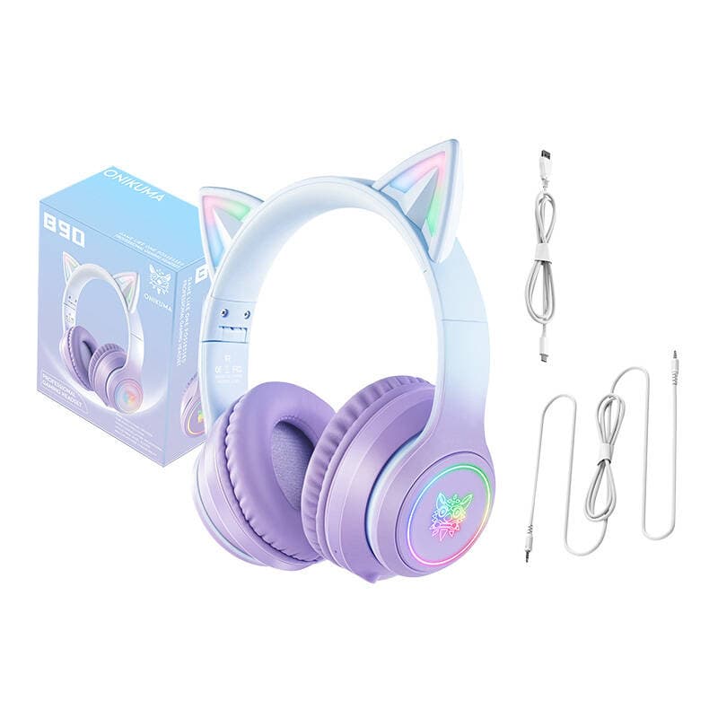 Gaming slušalke ONIKUMA B90, Bluetooth, modro/roza 6