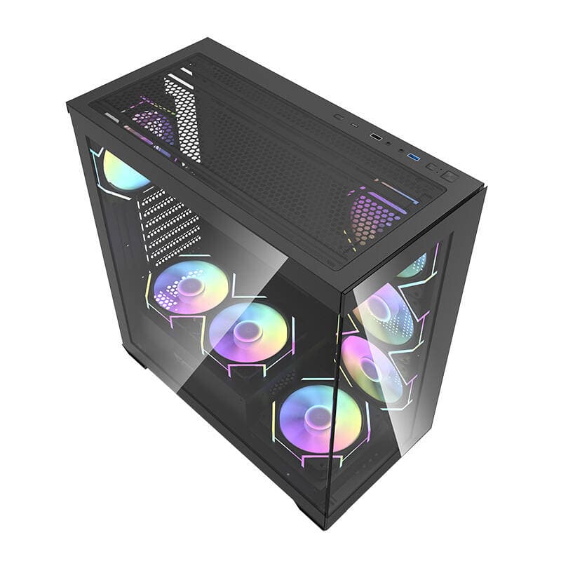 Računalniška ohišje Darkflash DS900 (črno) + 7 ARGB ventilatorjev 8
