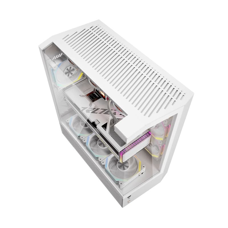 Ohišje Darkflash DY460 (belo) + 4 ARGB ventilatorji 8