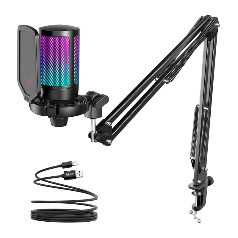 Fifine A6T tripod gaming mikrofon (črn) - Fifine 2